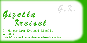 gizella kreisel business card